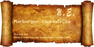 Marberger Emanuéla névjegykártya